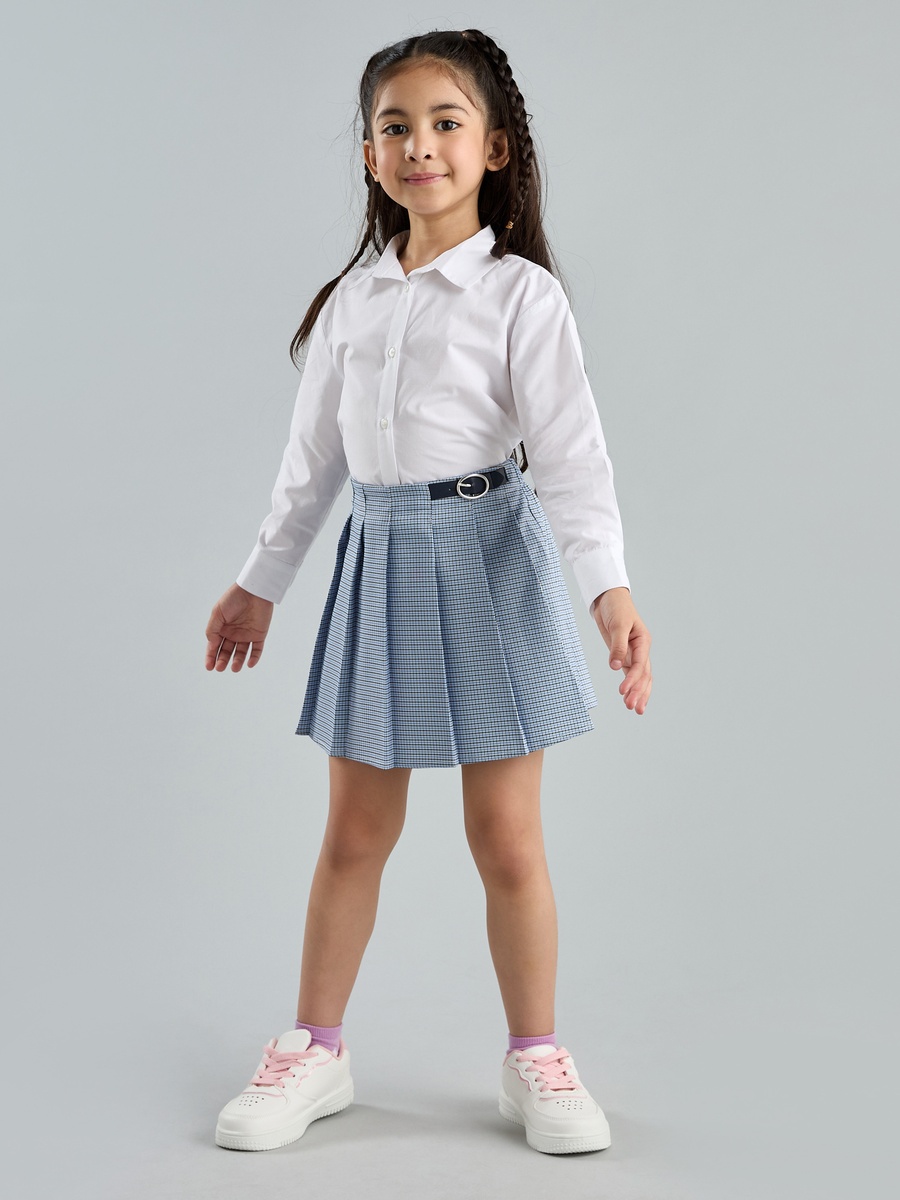 Checked Pleated Skort