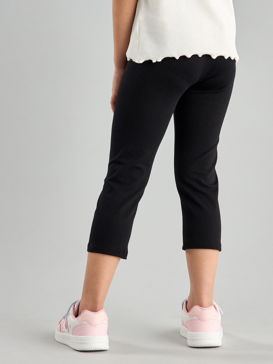 Pack of 2 - Plain 3/4 Leggings
