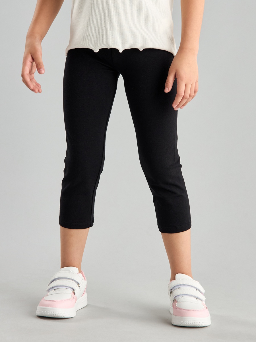 Pack of 2 - Plain 3/4 Leggings