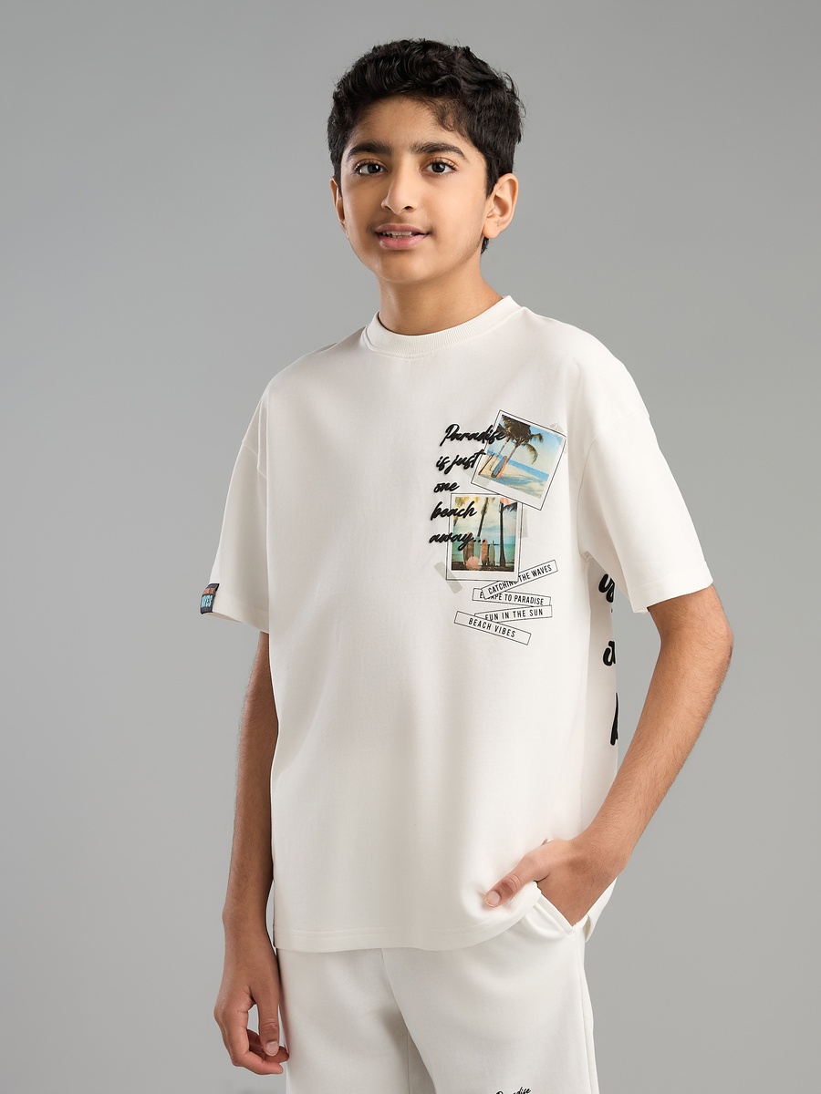Graphic Print T-Shirt and Shorts Set