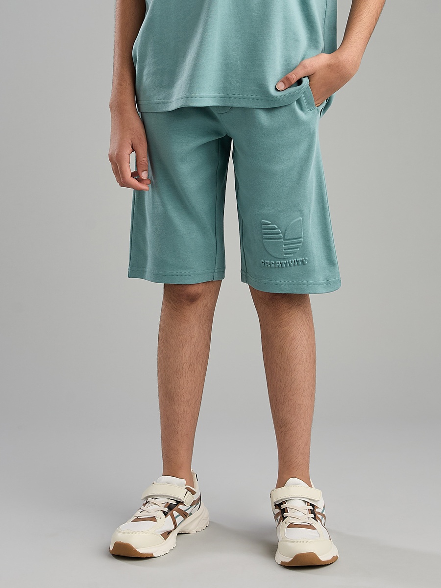 Chest Embossed T-Shirt and Shorts Set