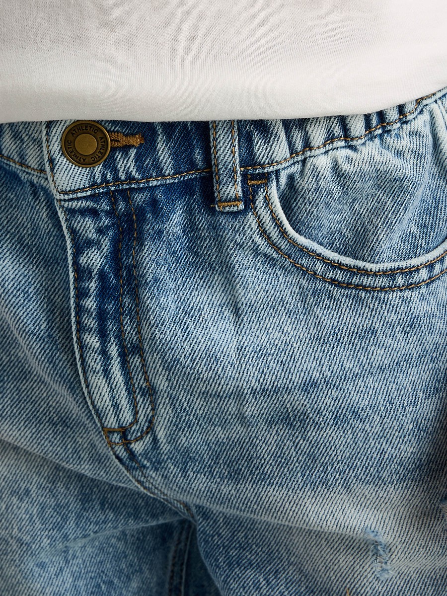 Typographic Print Wide Leg Jeans