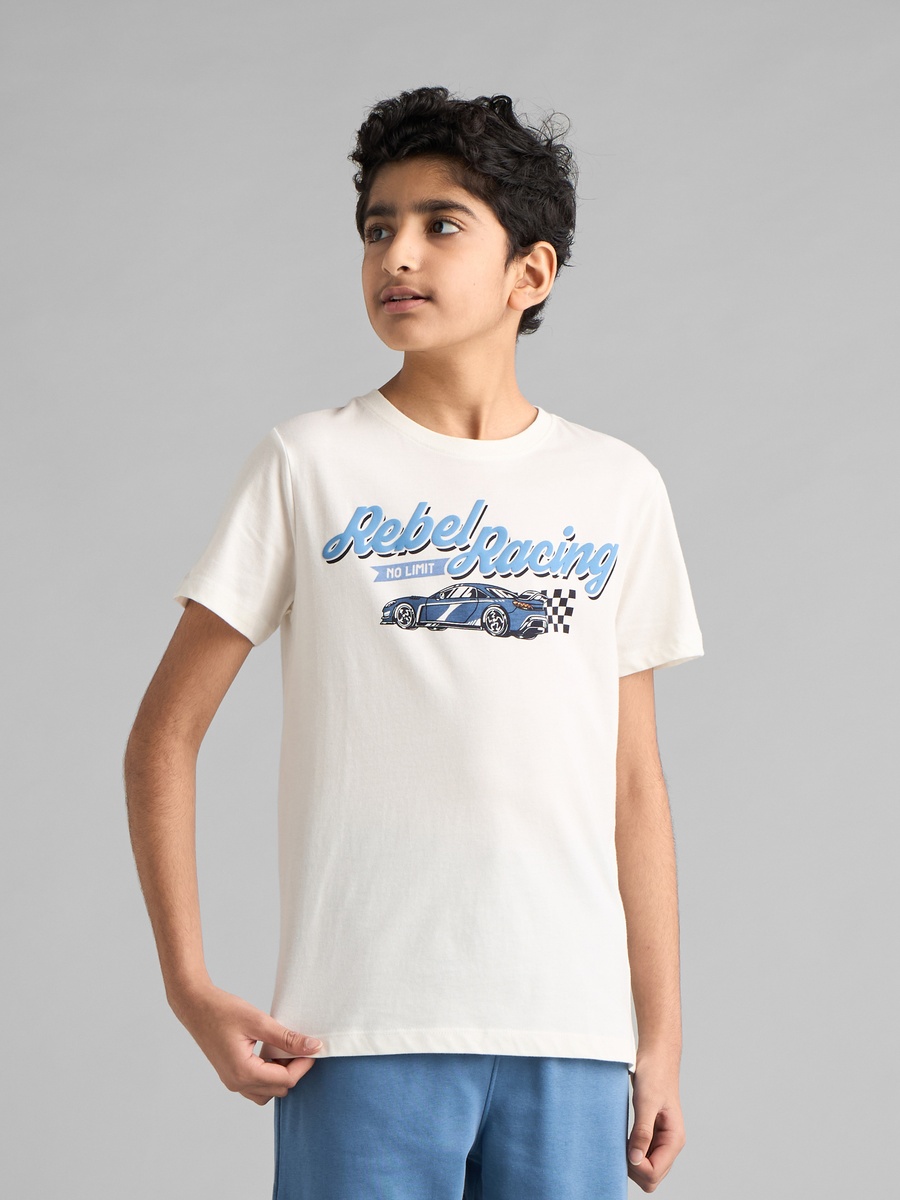 Race Car Print T-Shirt and Pyjama Set