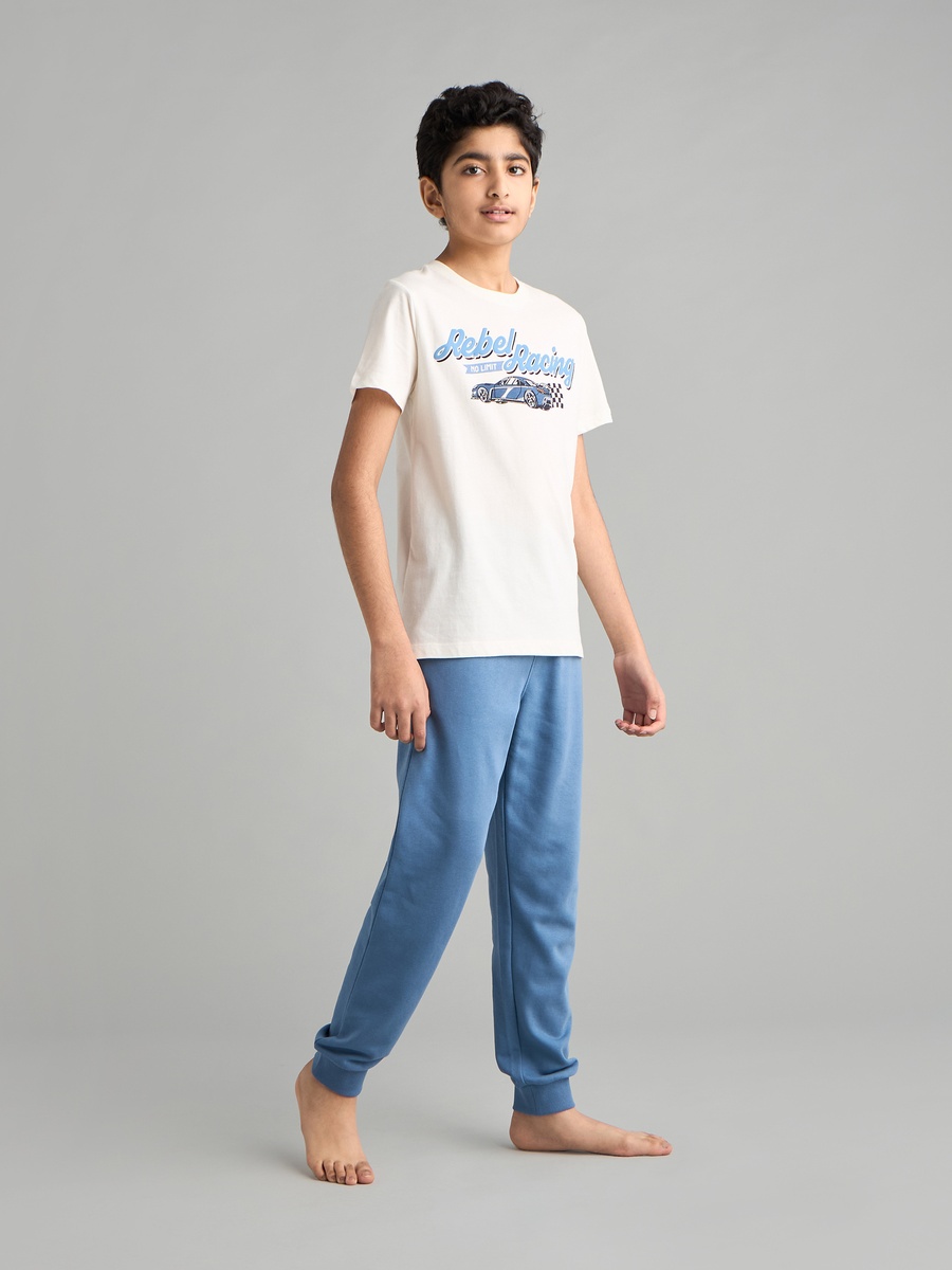 Race Car Print T-Shirt and Pyjama Set
