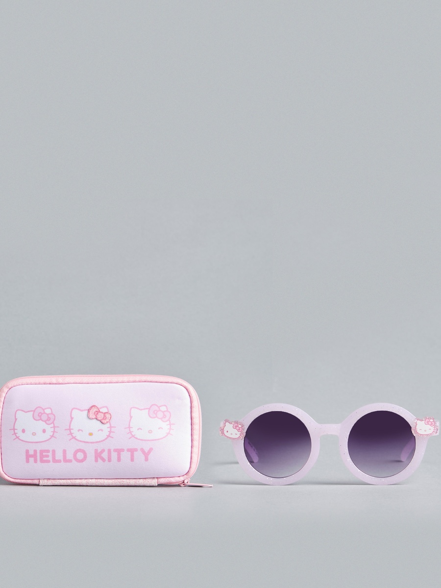 Hello Kitty Print Sunglasses with Case