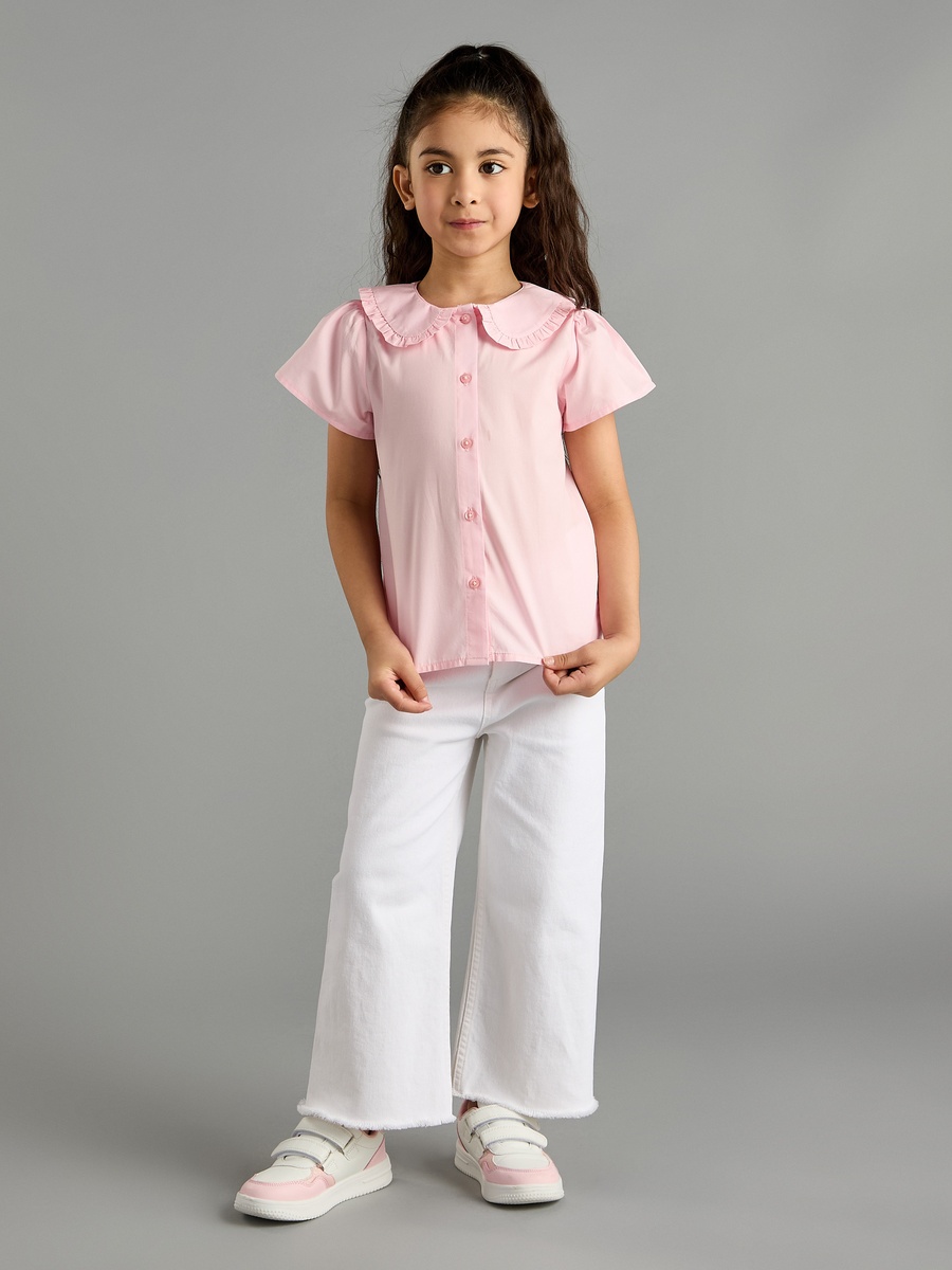 Peter Pan Collar Cotton Shirt