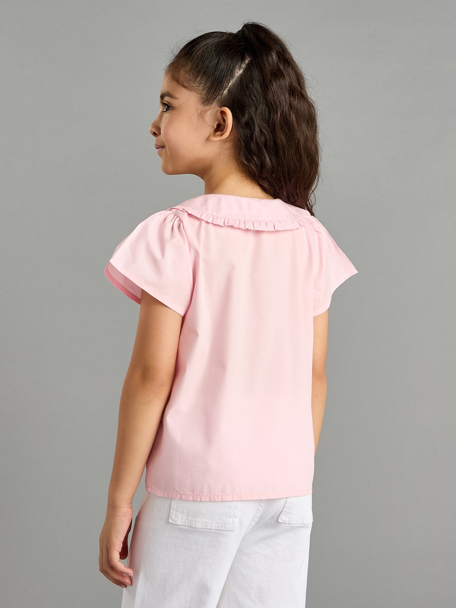 Peter Pan Collar Cotton Shirt