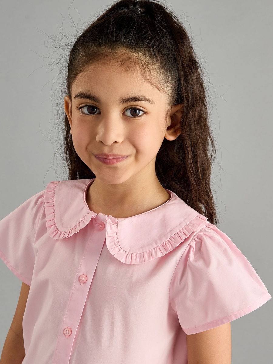 Peter Pan Collar Cotton Shirt