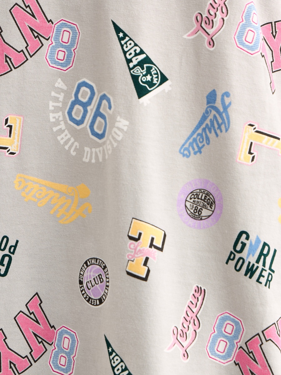 All-Over Print Oversized Cotton T-Shirt
