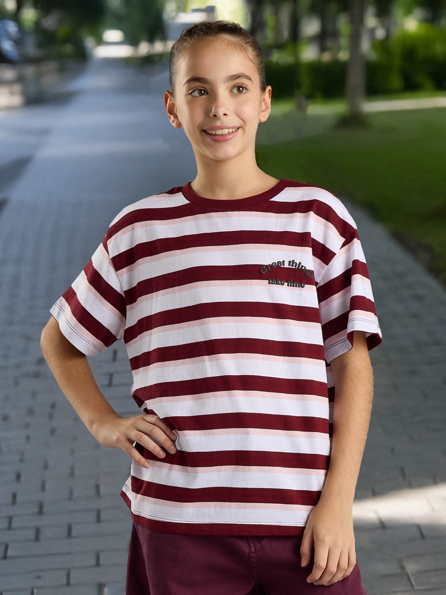 Striped Oversized CottonT-Shirt