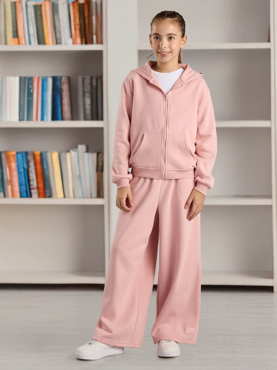 Applique Hooded Zip Through Sweatshirt