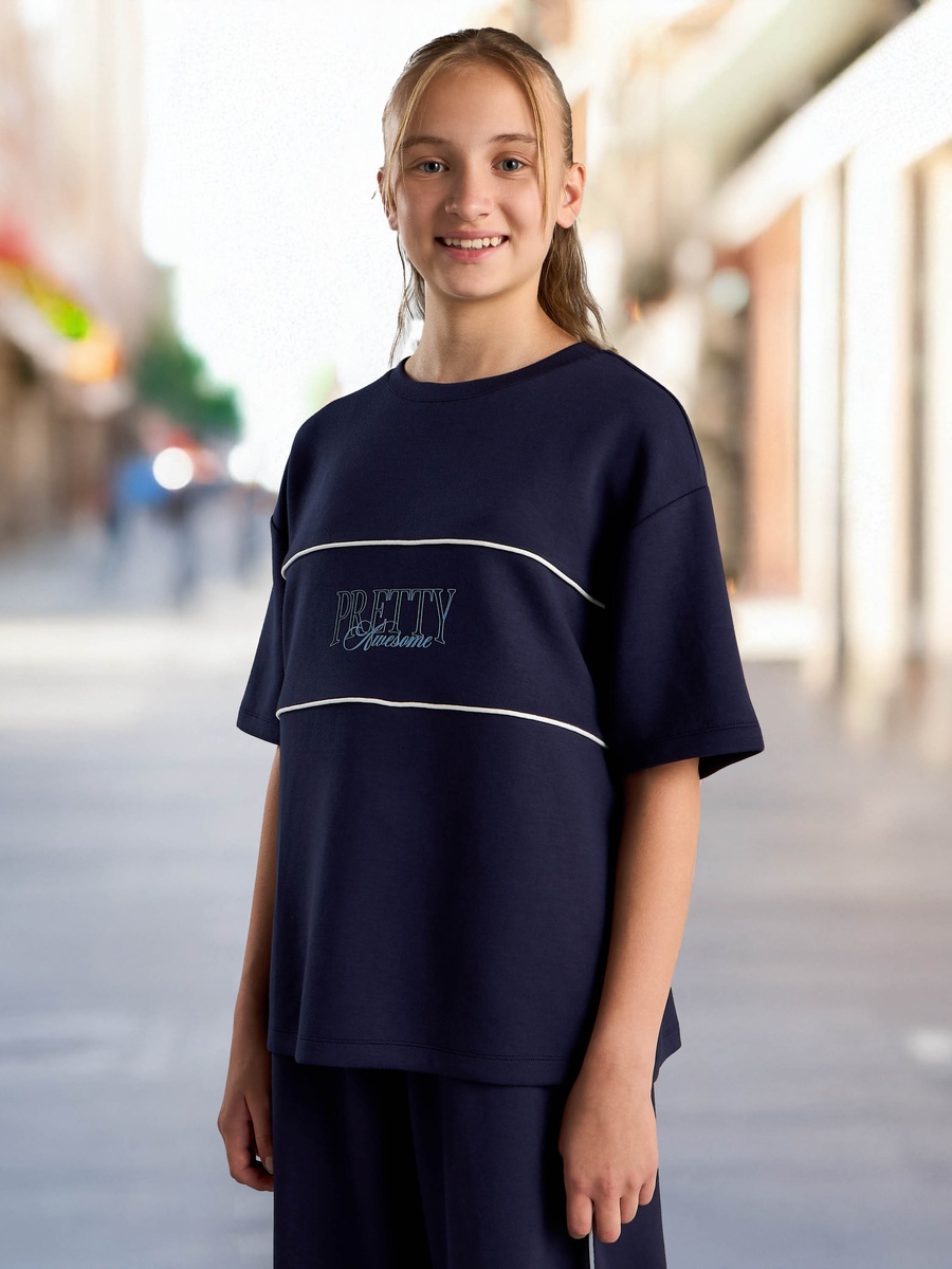 Slogan Detail Oversized T-Shirt
