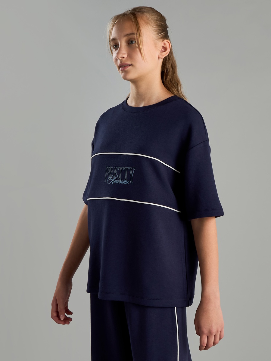 Slogan Detail Oversized T-Shirt