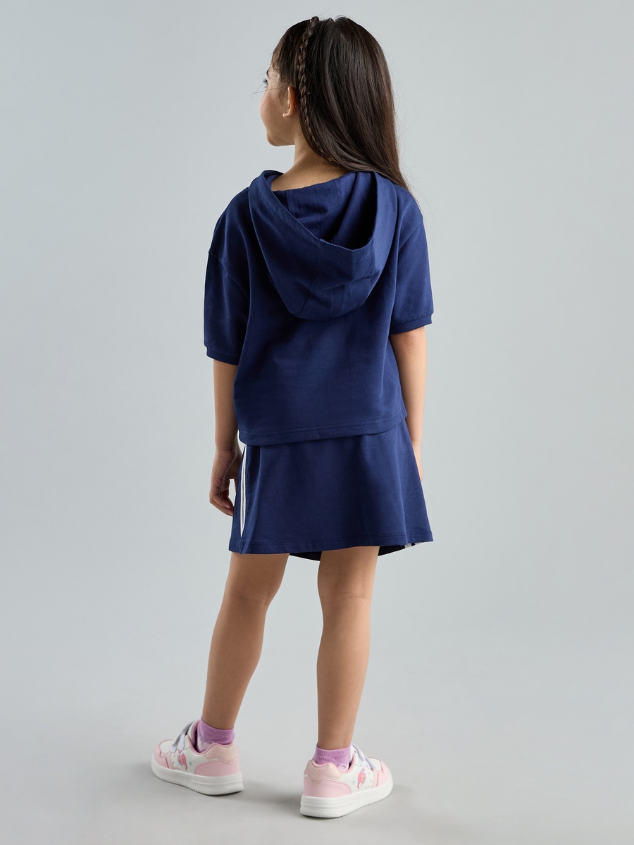 Varsity Detail Hoodie and Skirt Set