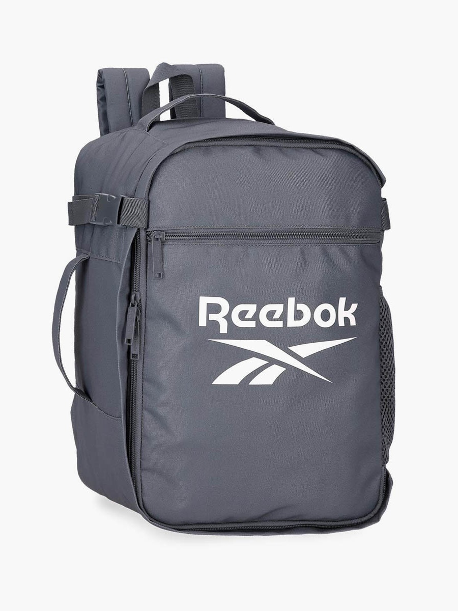 Logo Print School Backpack with Adjustable Straps and Zip Closure - 38x19x43 cm