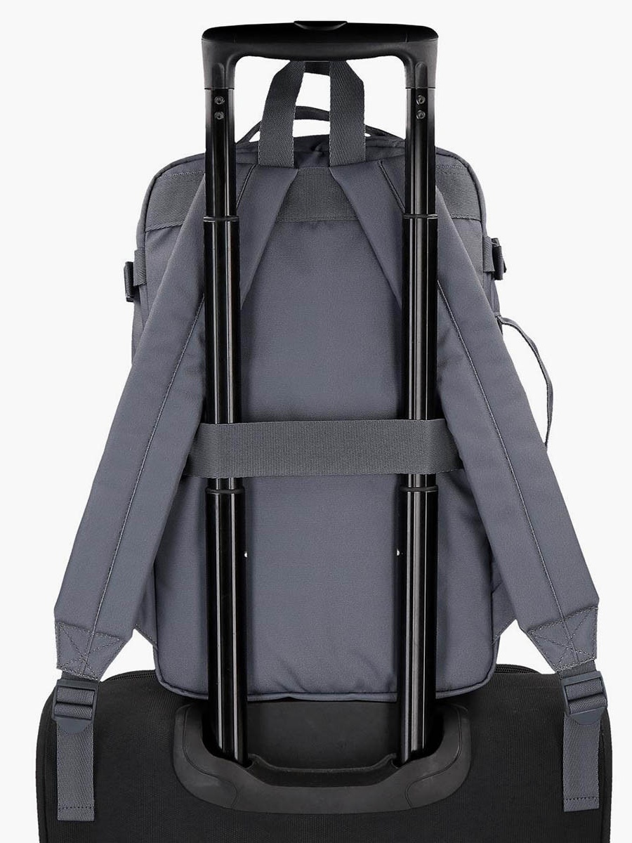 Logo Print School Backpack with Adjustable Straps and Zip Closure - 38x19x43 cm