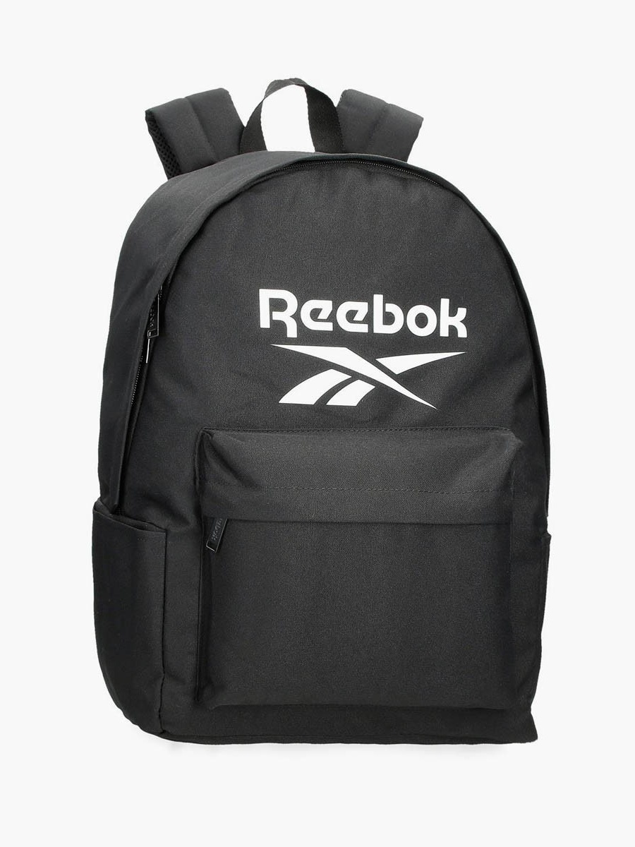 Logo Print School Backpack with Adjustable Straps and Zip Closure - 38x19x43 cm