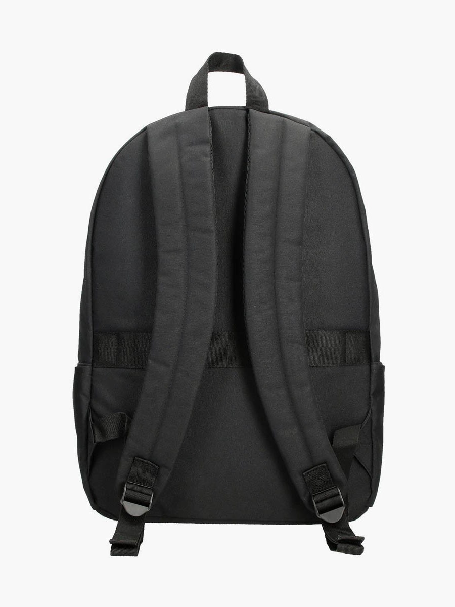 Logo Print School Backpack with Adjustable Straps and Zip Closure - 38x19x43 cm