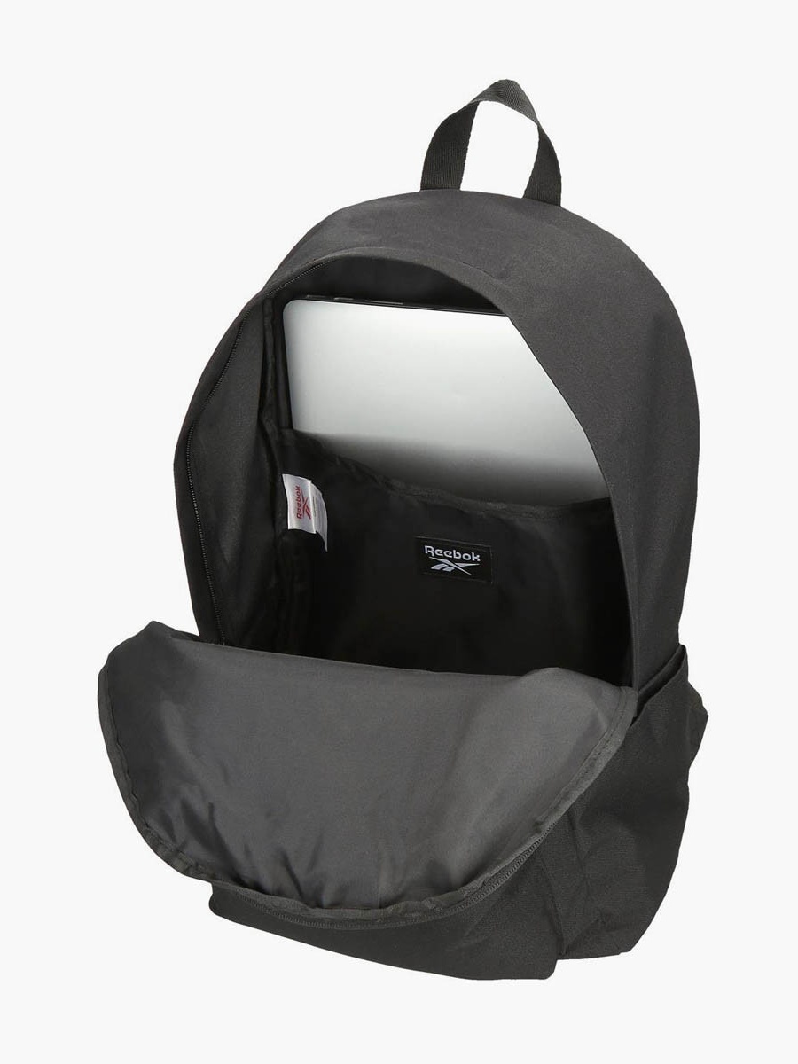 Logo Print School Backpack with Adjustable Straps and Zip Closure - 38x19x43 cm
