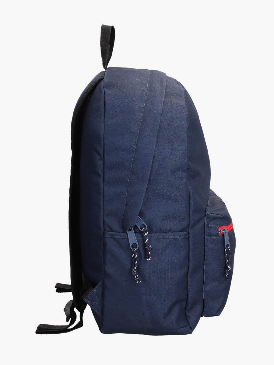 Logo Print School Backpack with Adjustable Straps and Zip Closure - 38x19x43 cm