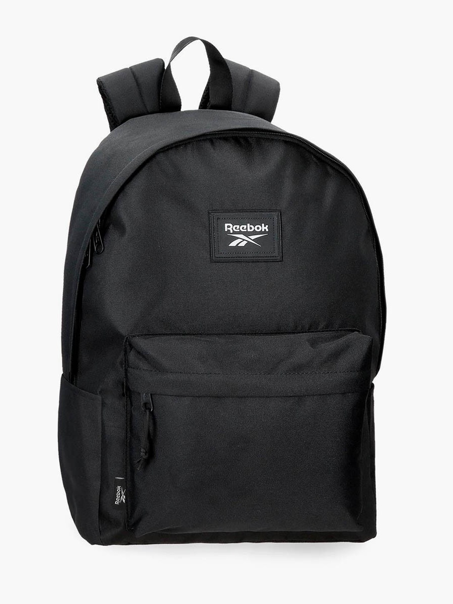 Logo Print School Backpack with Adjustable Straps and Zip Closure - 38x19x43 cm