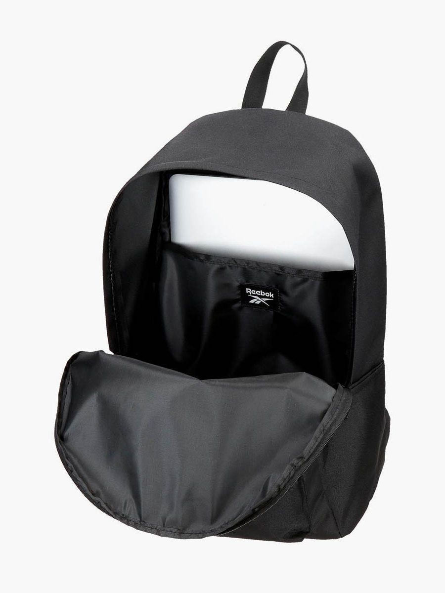 Logo Print School Backpack with Adjustable Straps and Zip Closure - 38x19x43 cm