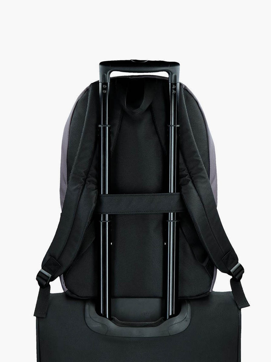 Logo Print School Backpack with Adjustable Straps and Zip Closure - 38x19x43 cm