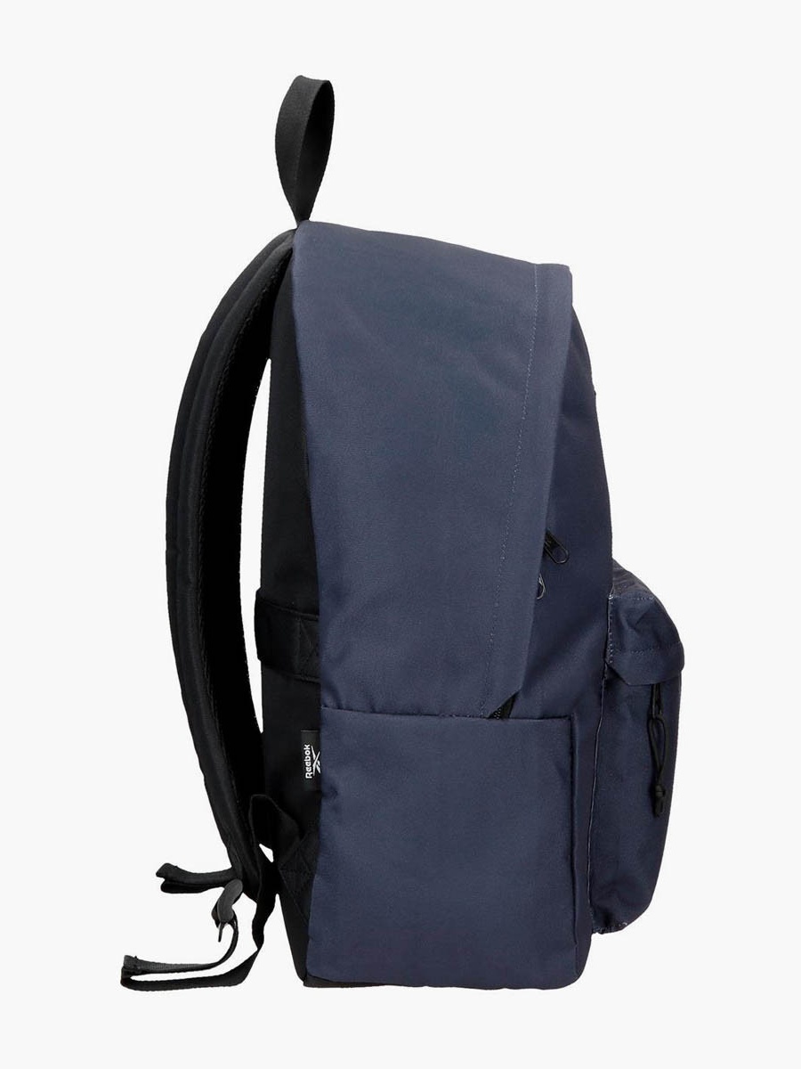 Logo Print School Backpack with Adjustable Straps and Zip Closure - 38x19x43 cm