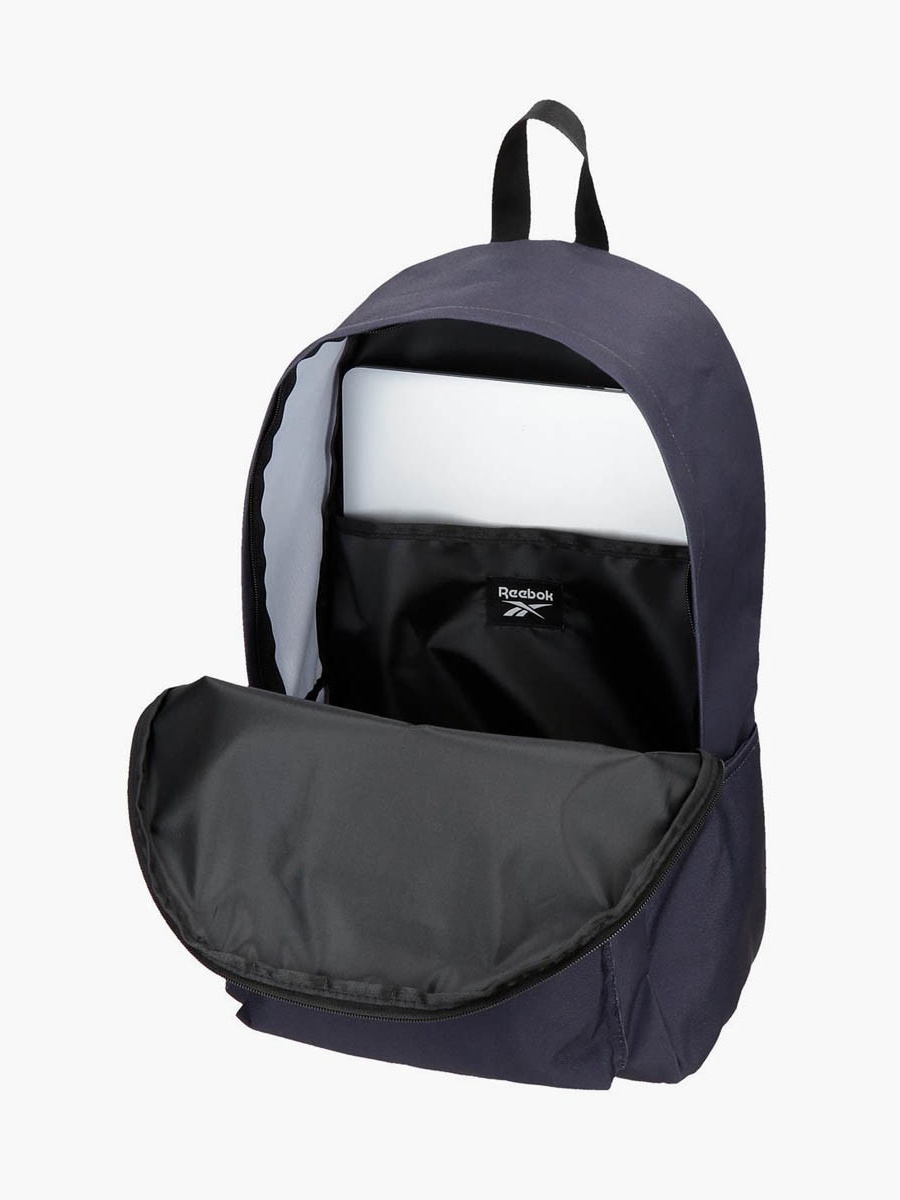 Logo Print School Backpack with Adjustable Straps and Zip Closure - 38x19x43 cm