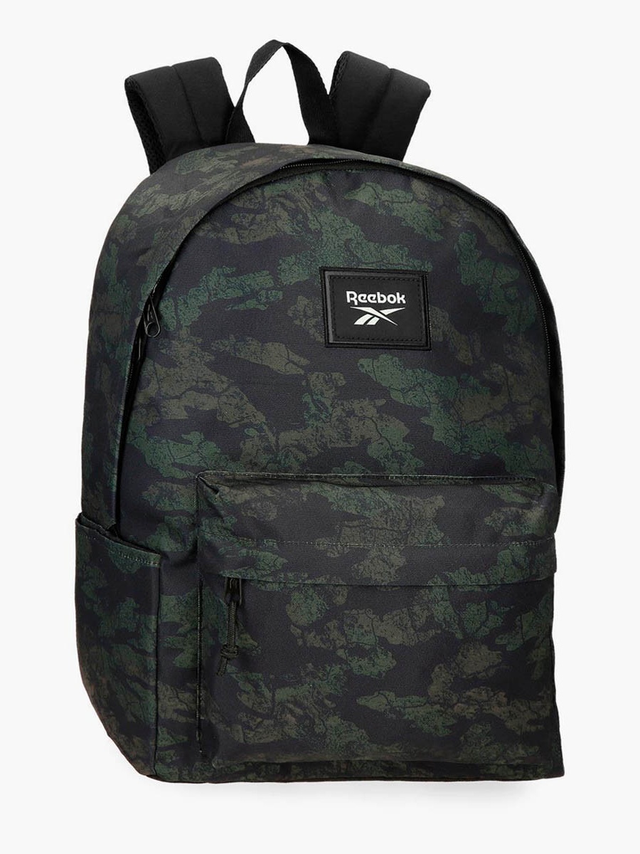Logo Print School Backpack with Adjustable Straps and Zip Closure - 38x19x43 cm