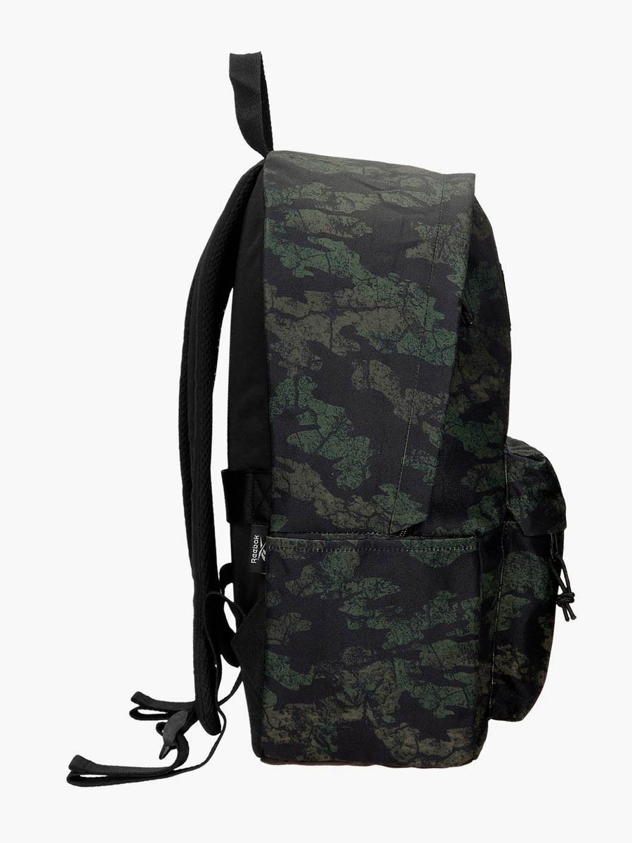 Logo Print School Backpack with Adjustable Straps and Zip Closure - 38x19x43 cm