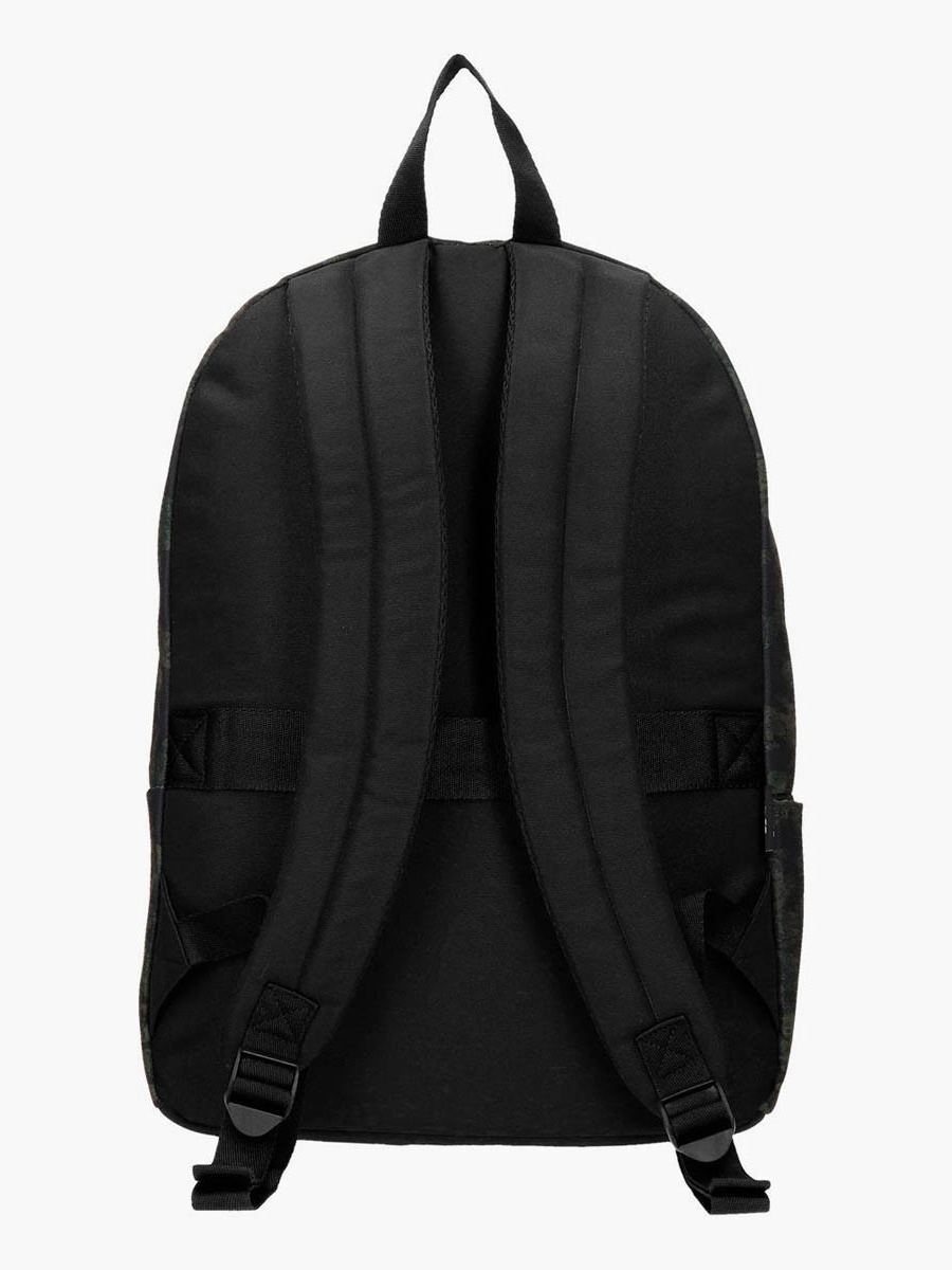 Logo Print School Backpack with Adjustable Straps and Zip Closure - 38x19x43 cm
