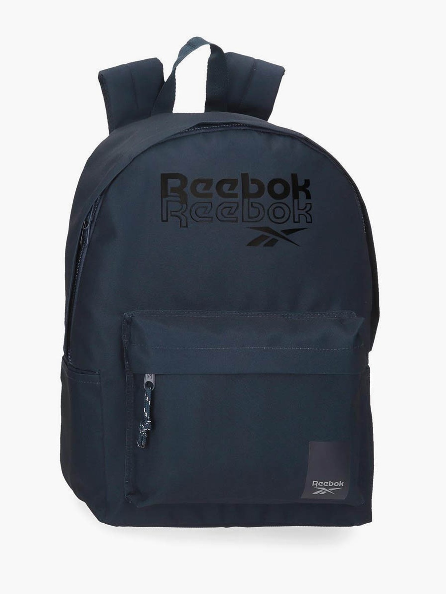 Logo Print School Backpack with Adjustable Straps and Zip Closure - 38x19x43 cm