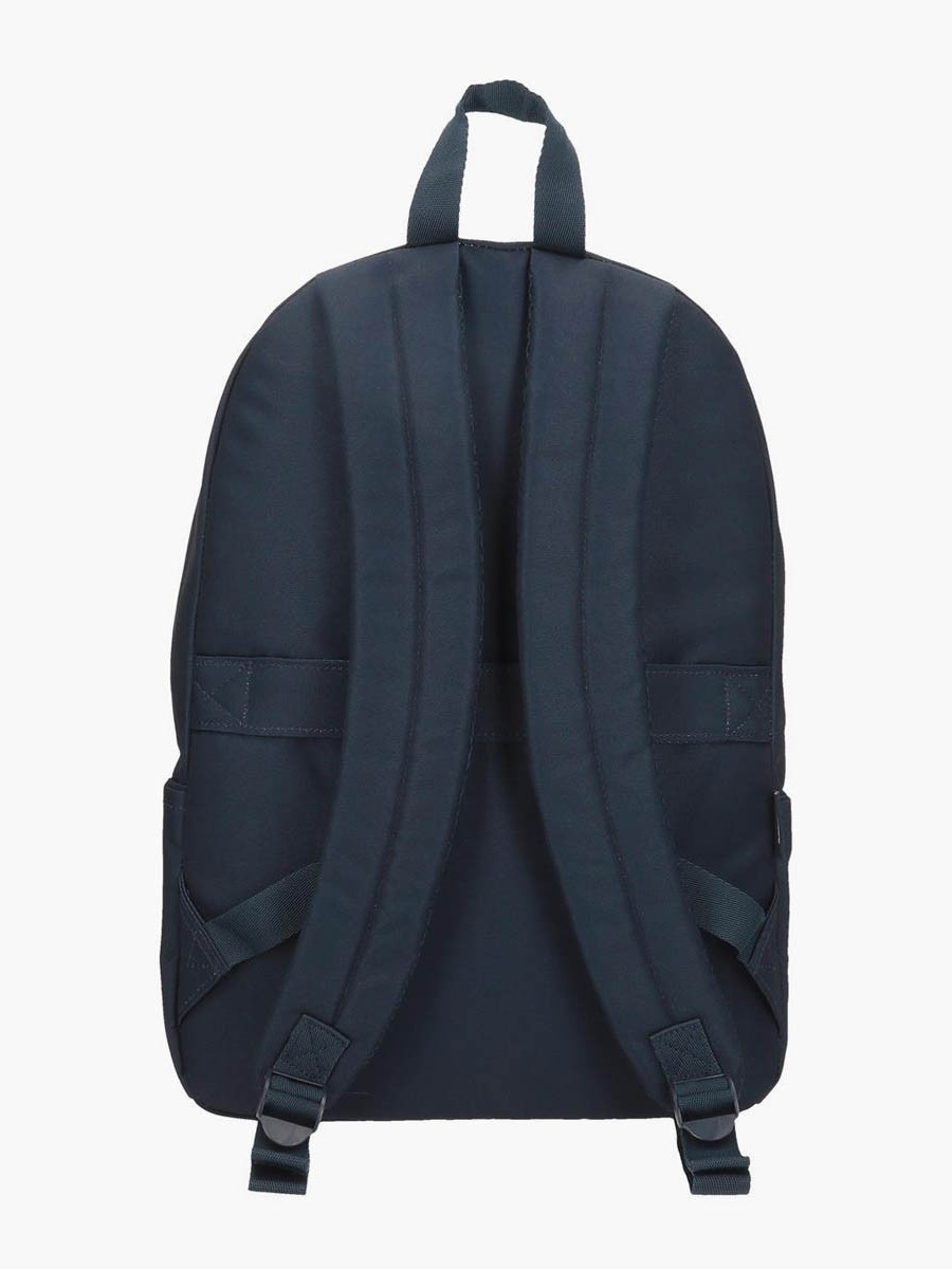 Logo Print School Backpack with Adjustable Straps and Zip Closure - 38x19x43 cm