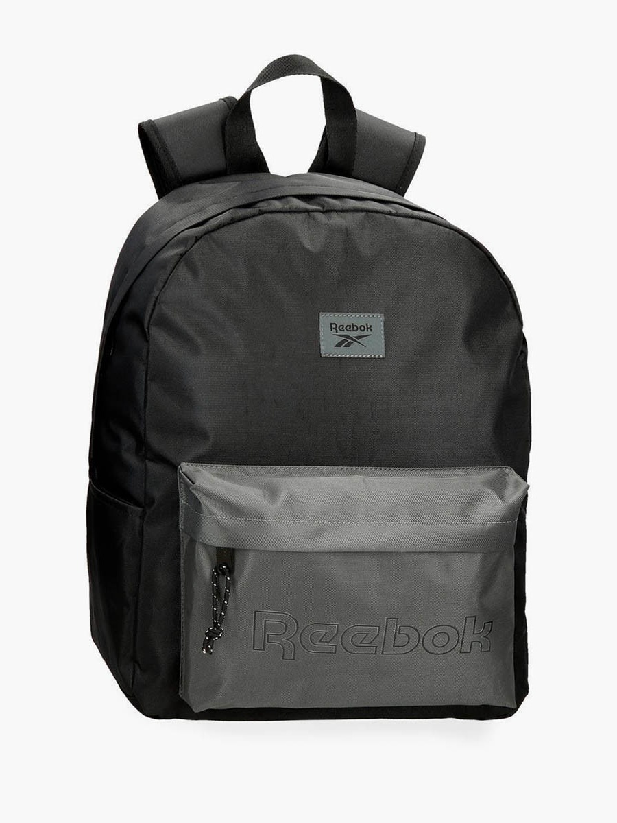 Logo Print School Backpack with Adjustable Straps and Zip Closure - 38x19x43 cm