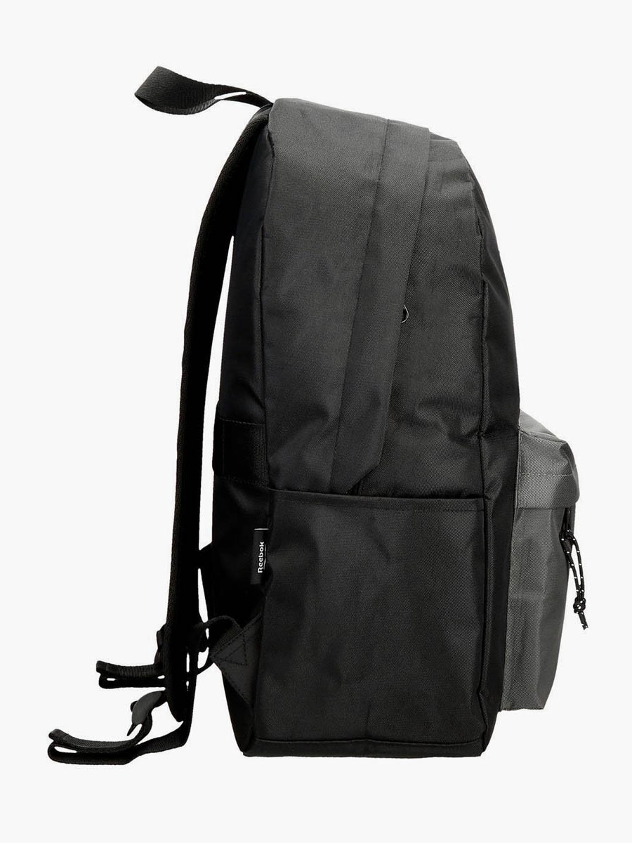 Logo Print School Backpack with Adjustable Straps and Zip Closure - 38x19x43 cm