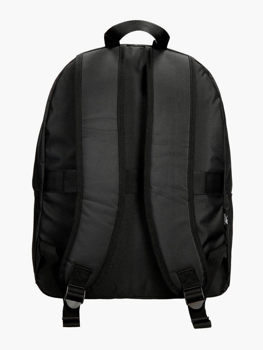Logo Print School Backpack with Adjustable Straps and Zip Closure - 38x19x43 cm