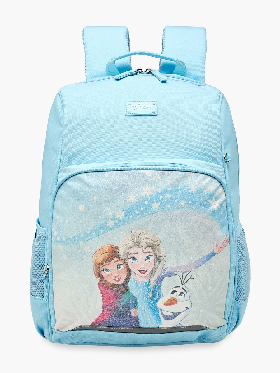 Frozen Print School Backpack with Adjustable Straps and Zip Closure - 13x31x41 cm
