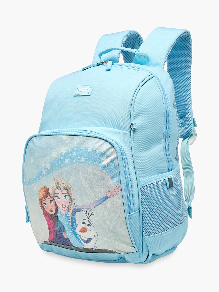Frozen Print School Backpack with Adjustable Straps and Zip Closure - 13x31x41 cm