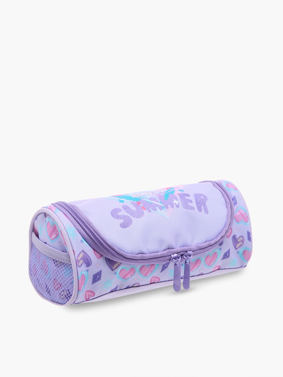 Heart Print Pencil Pouch with Zip Closure