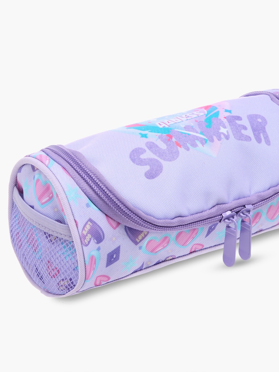 Heart Print Pencil Pouch with Zip Closure
