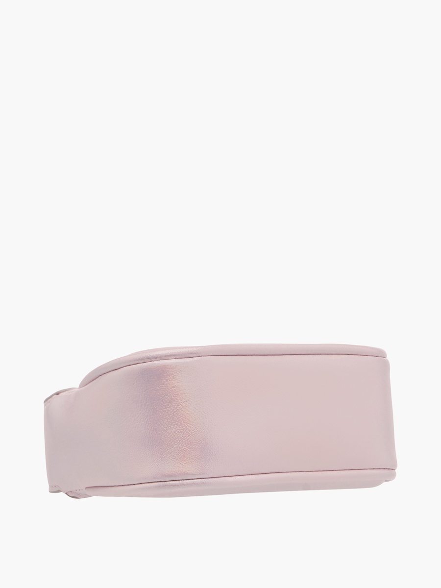 Solid Crossbody Bag with Detachable Strap and Flap Closure