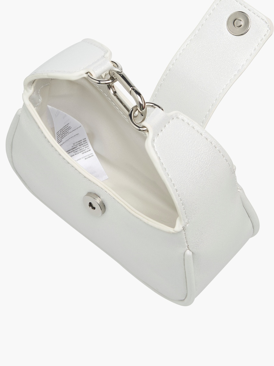 Solid Crossbody Bag with Detachable Strap and Flap Closure