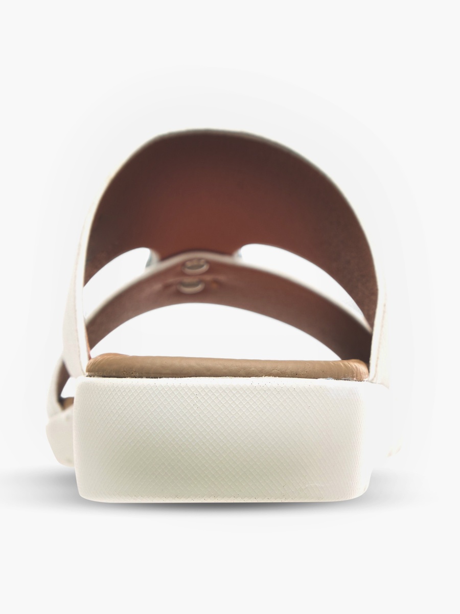 Metal Accent Slip-On Arabic Sandals
