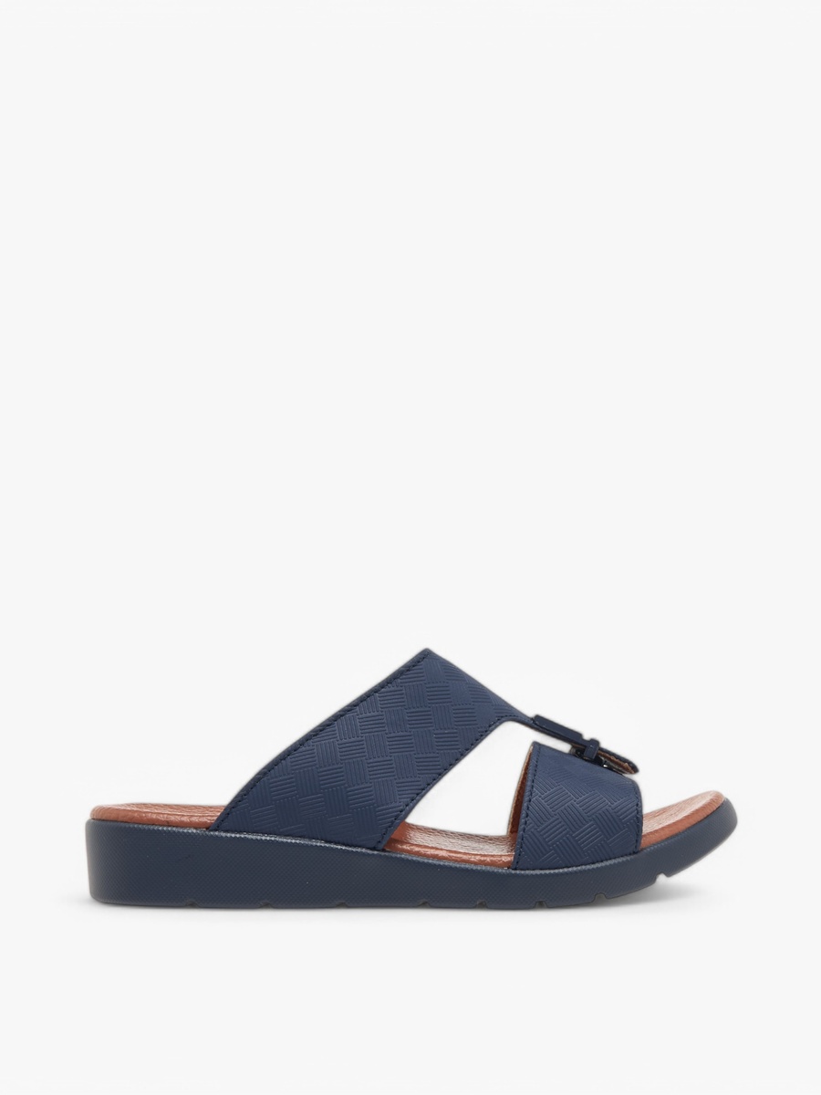 Textured Slip-On Arabic Sandals with Accent Detail