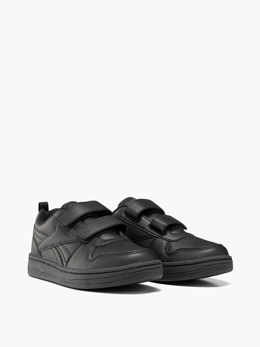 Kids Panelled School Shoes with Hook and Loop Closure