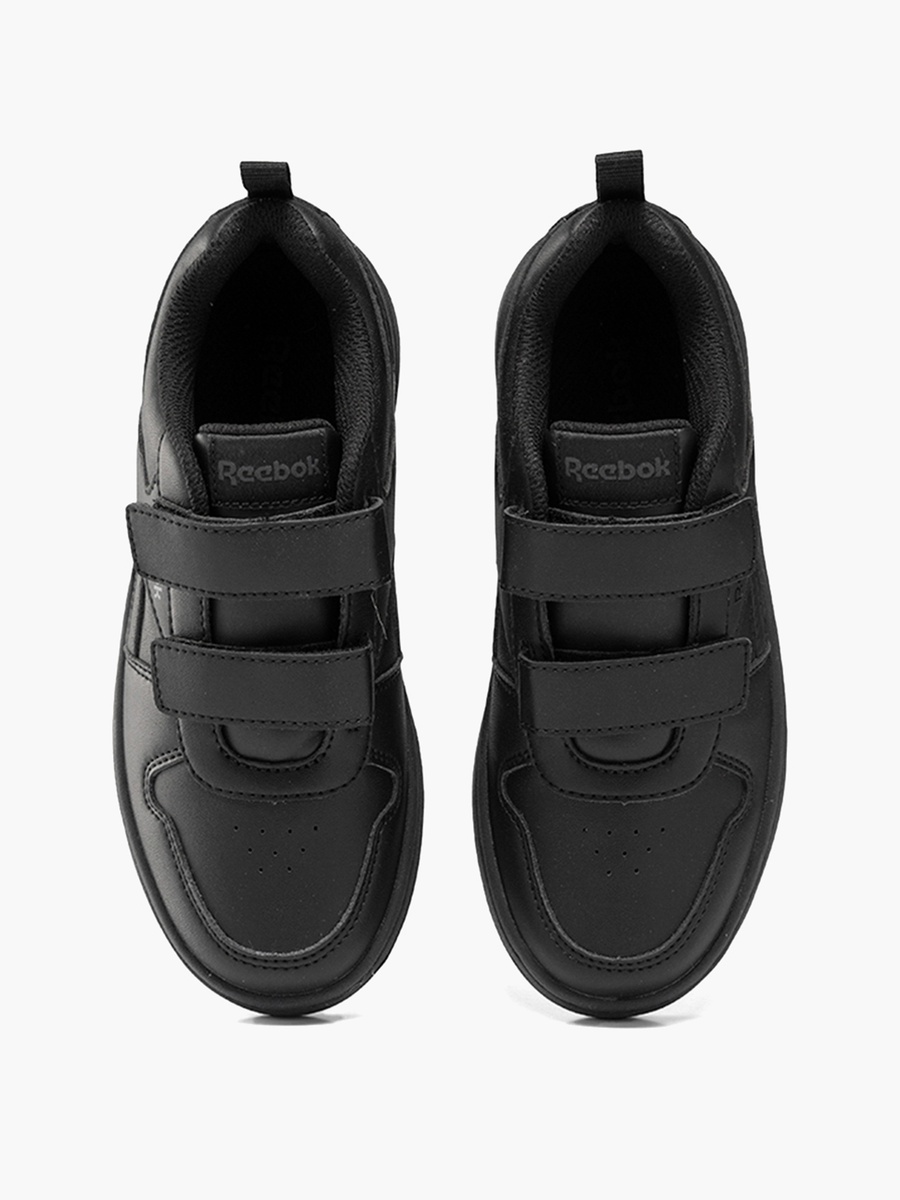 Kids Panelled School Shoes with Hook and Loop Closure