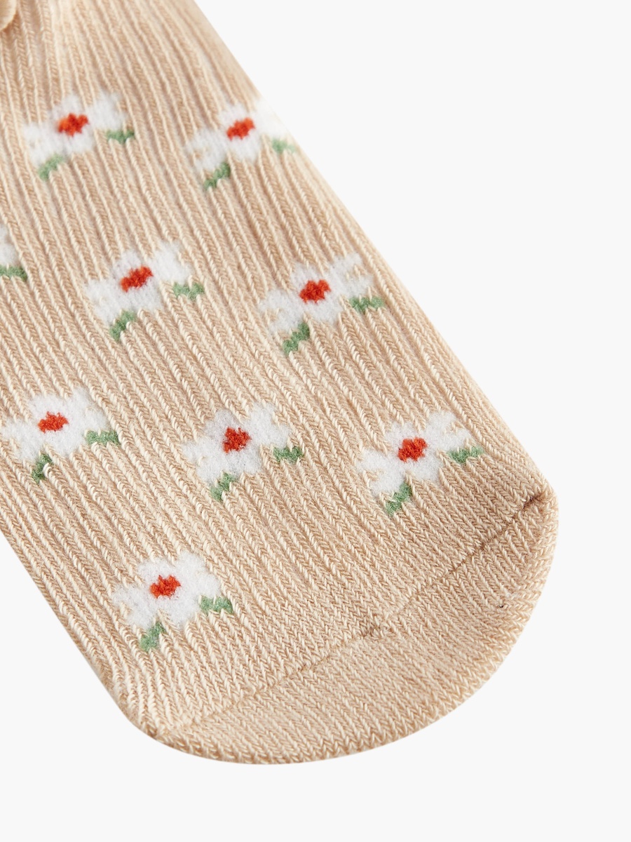 Assorted Ankle Length Socks with Scalloped Hem - Set of 5