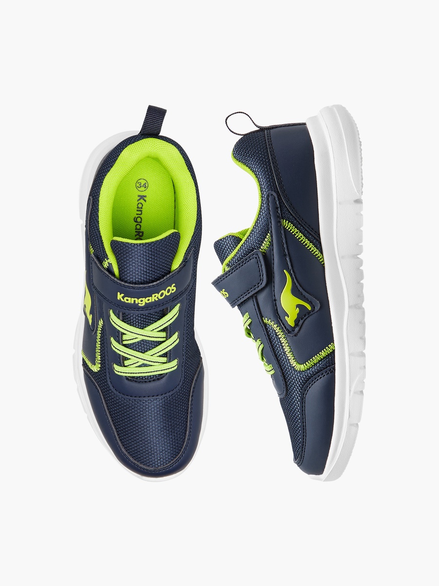 Panelled Sports Shoes with Hook and Loop Closure