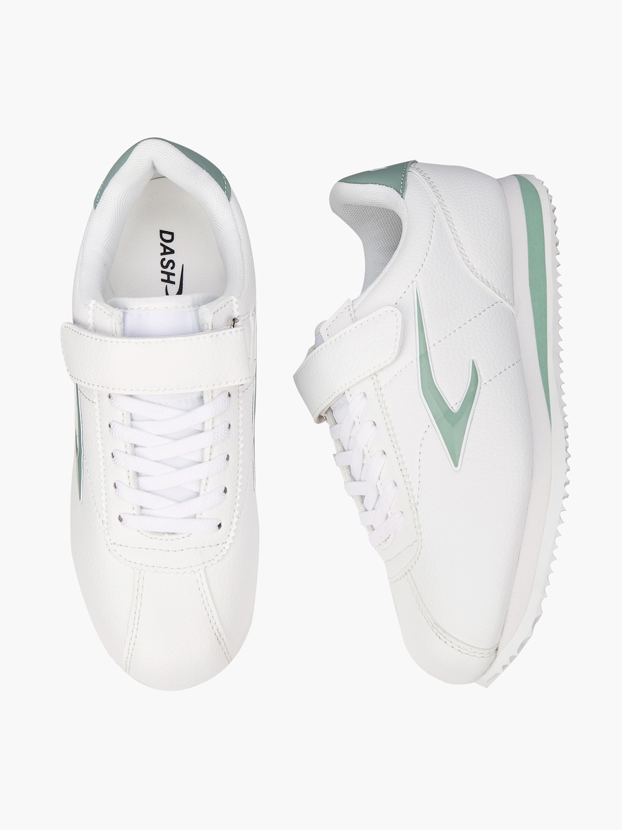 Panelled Sports Shoes with Hook and Loop Closure